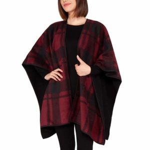 EUC Plaid Reversible Shawl Wrap